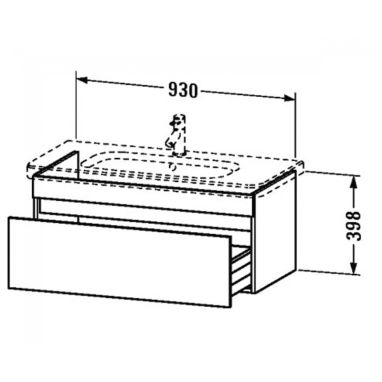DURAVIT Тумба под умывальник подвесная DuraStyle (DS63822222)